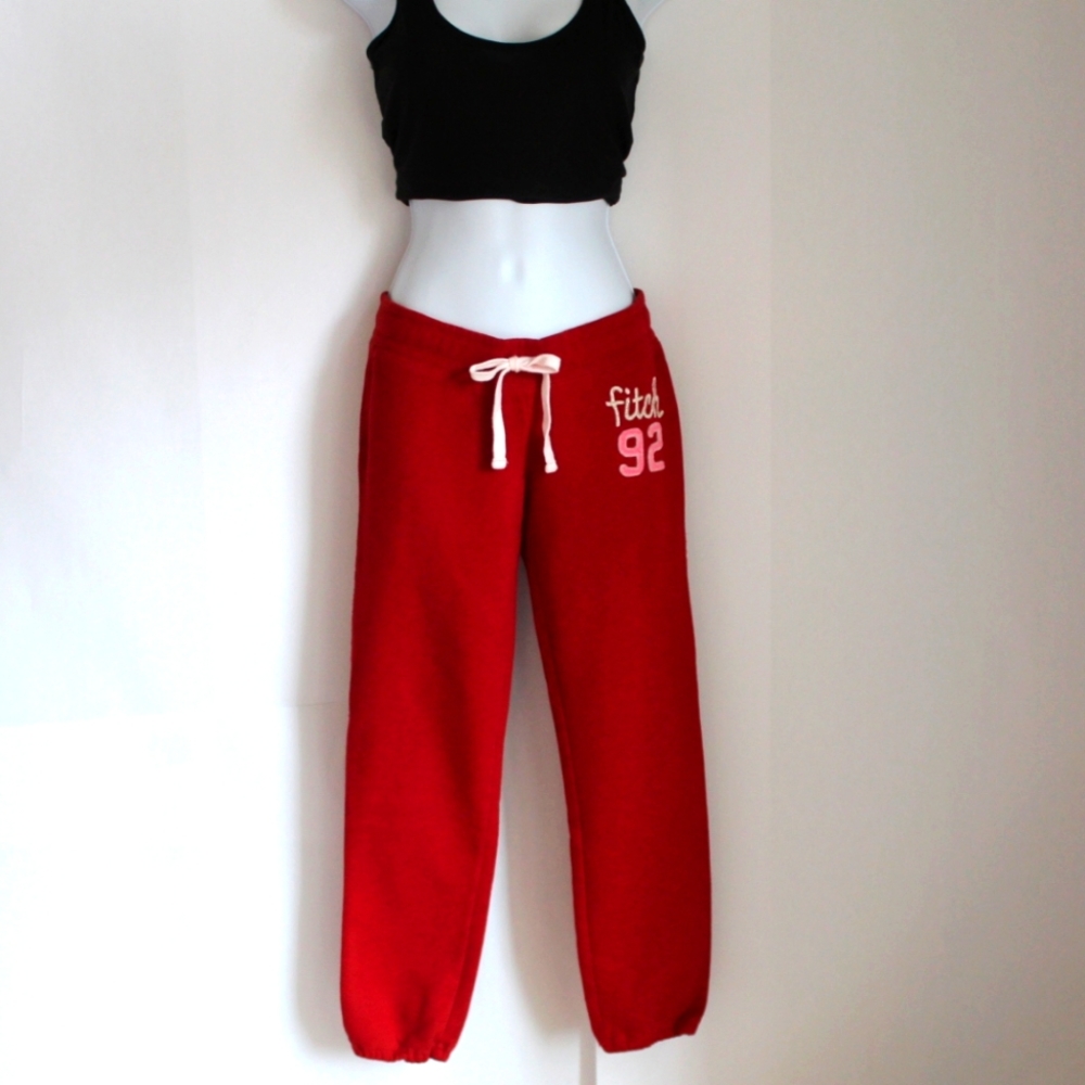 Abercrombie Kids Red Joggers Size Large Y2K